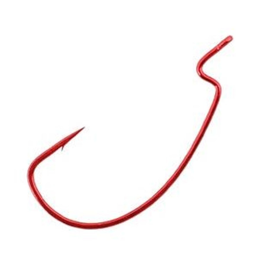 Pro Shop Gamakatsu | Gamakatsu Offset Shank Worm Ewg Hooks Red Qty 5