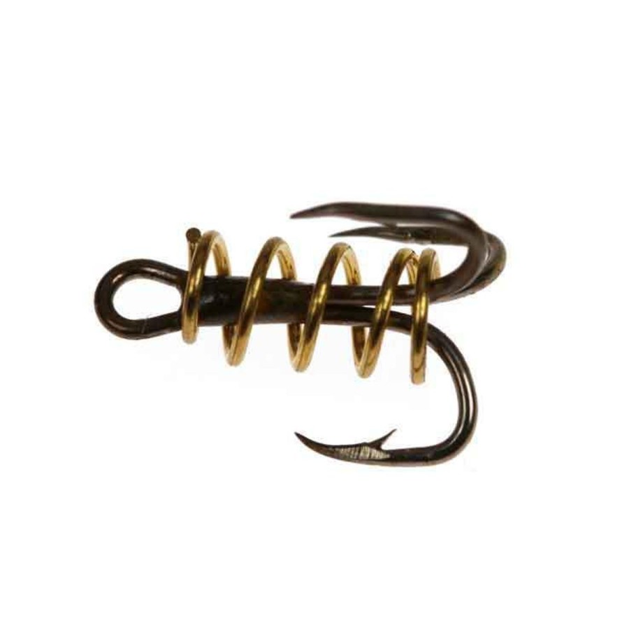 Terminal Tackle Eagle Claw | Eagle Claw 2X Strong Softbait With Spring Treble Hook Bronze Qty 36