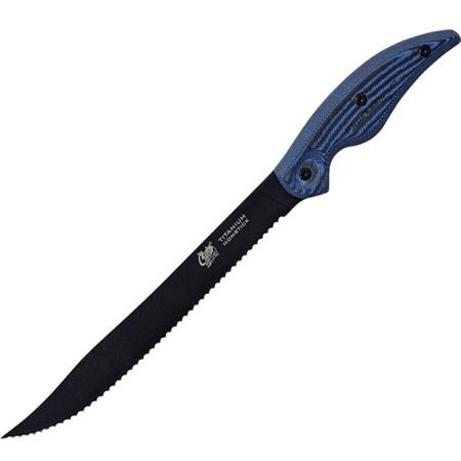 Pro Shop Cuda | Cuda Professional Titanium Non Stick Serrated Knife With Sheath 9"