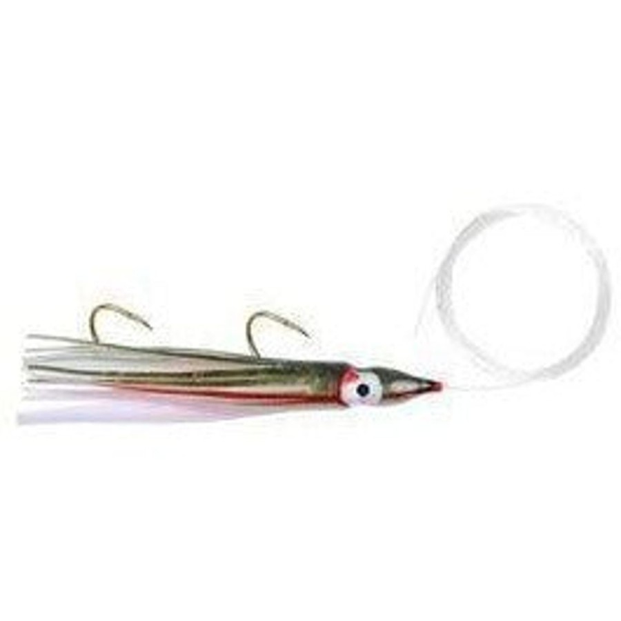 Lures Danielson | Danielson Squid Rigged Sqdr45128 4.5" Uv Army Truck Green/Red Qty 1