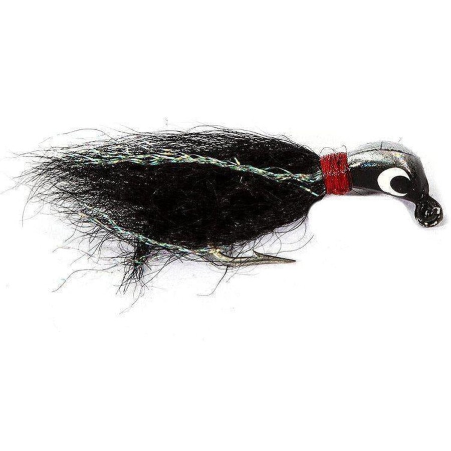 Lures Boone | Boone Tout Bucktail Dave Workman Jr. Pro Series Size 2/0 3/8 Oz Black/Silver