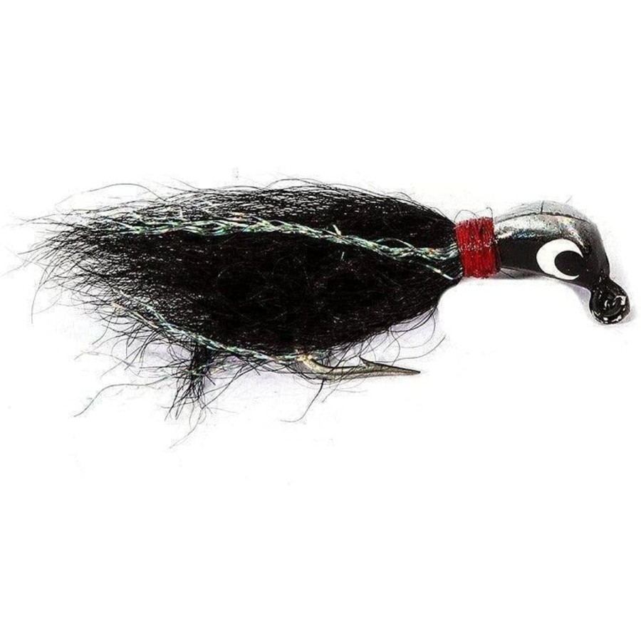 Lures Boone | Boone Tout Bucktail Dave Workman Jr. Pro Series Size 2/0 3/8 Oz Black/Silver