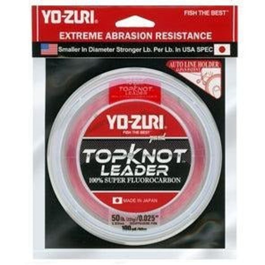 Terminal Tackle Yo-Zuri | Yo-Zuri Topknot Super Flurocarbon Leader Disappearing Pink 30 Yd