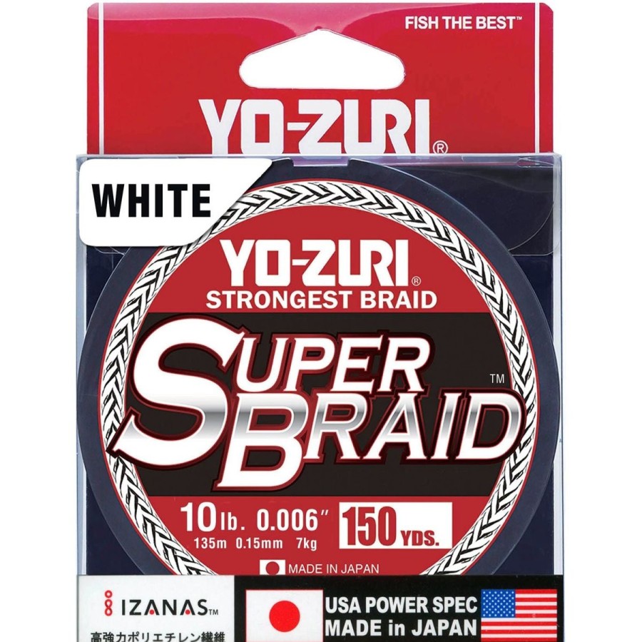 Terminal Tackle Yo-Zuri | Yo-Zuri Super Braid 150 Yds White