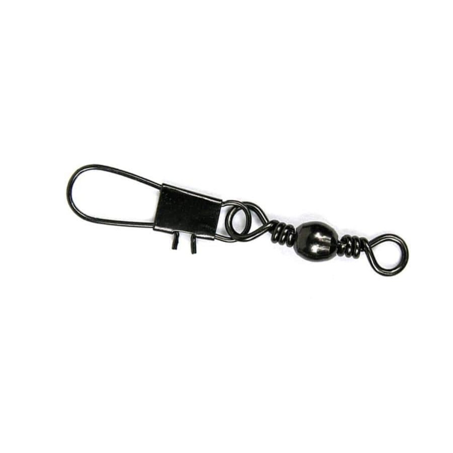 Pro Shop Sea Striker | Sea Striker Twisted Barrel Swivel W/Safety Snap Black