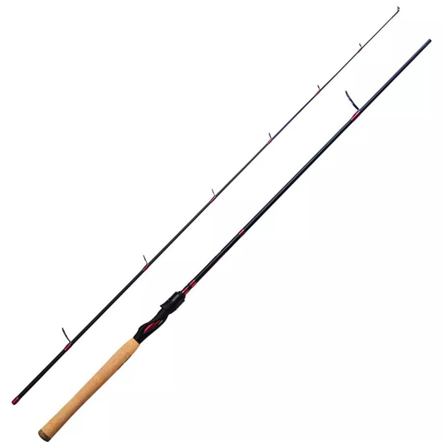 Rods & Reels Eagle Claw Spinning Rods | Eagle Claw Ec2.5 Ec1S66Mf2 Spinning Rod Fast Medium 2 Pc. 6'6" Flat Black