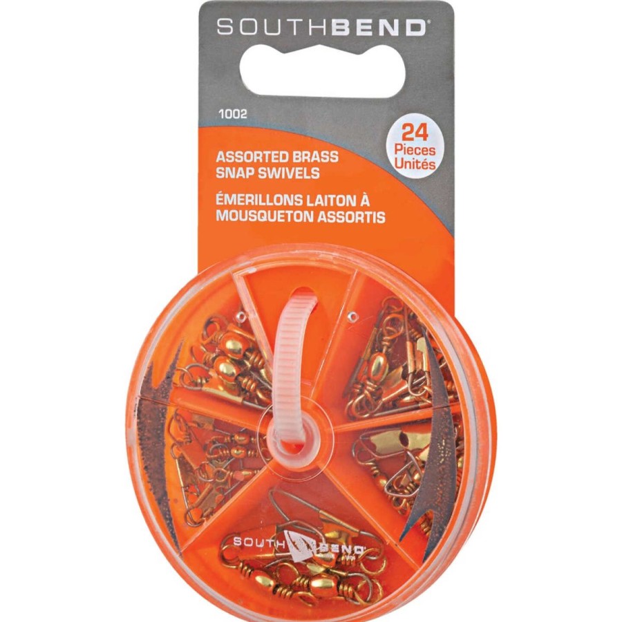 Terminal Tackle South Bend | South Bend 1002 Swivels Assortment 24 Pieces Brass