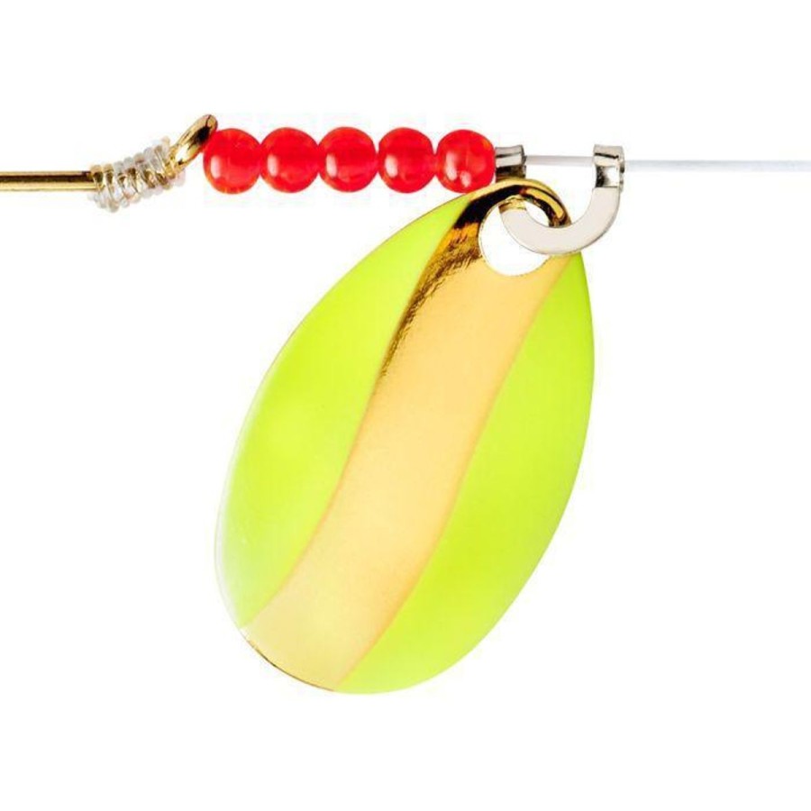 Pro Shop Little Joe | Little Joe Red Devil Single-Hook Spinners #3 Indiana Blade-2/0 Aberdeen Chartreuse/Gold