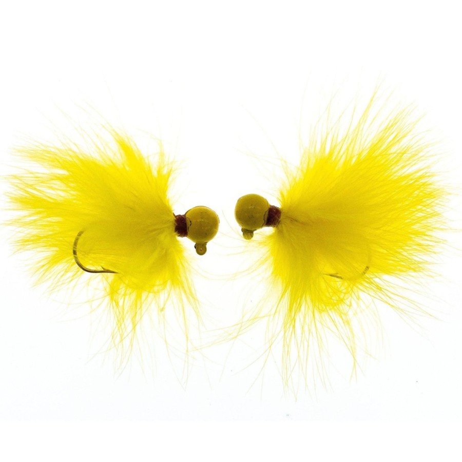 Pro Shop Better Baits | Better Baits Hand-Tied Marabou Jigs 1/8 Oz Yellow Qty 2