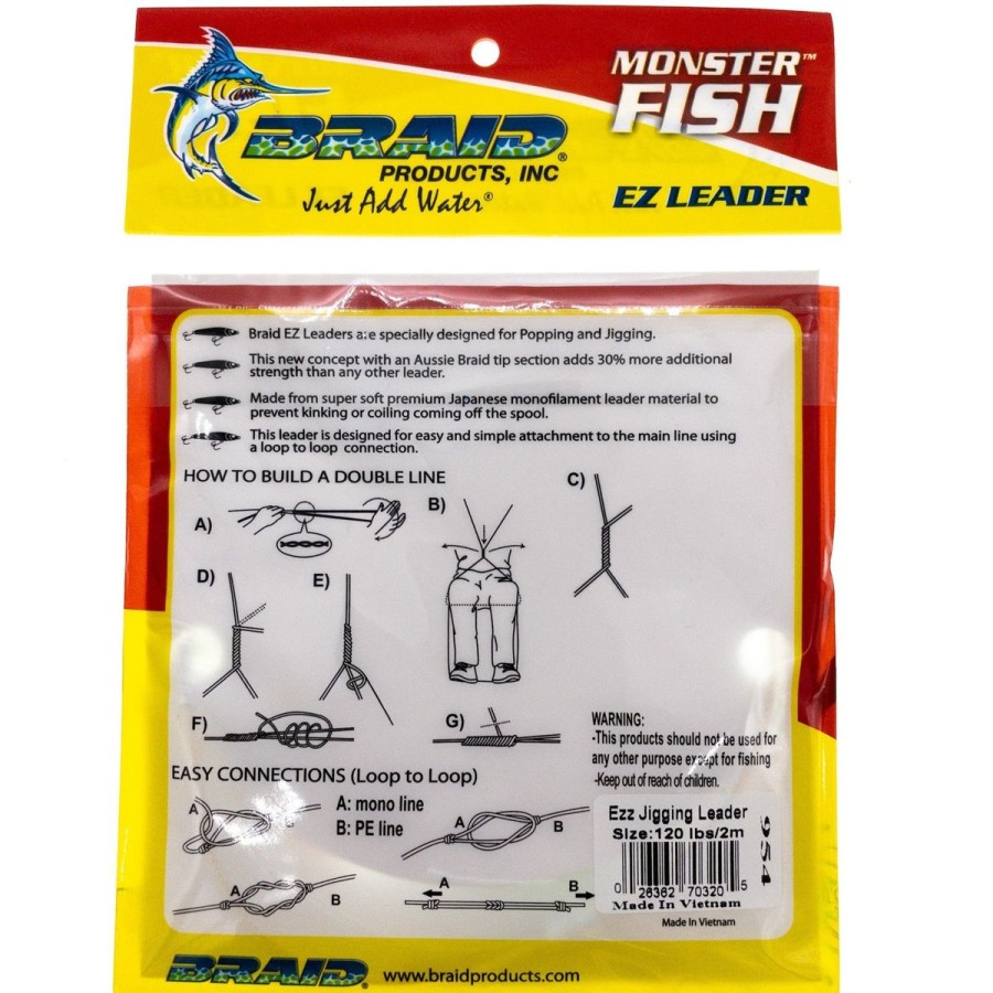 Pro Shop Braid | Braid Saltwater Ez Leader - Jigging - 2 Meters