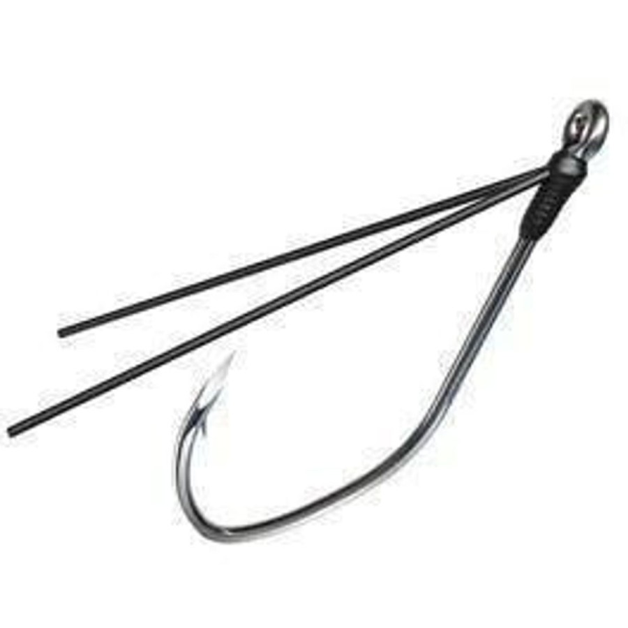 Terminal Tackle Eagle Claw | Eagle Claw Trokar Weedless Finesse Hook Size 4/0 Platinum Black Qty 6