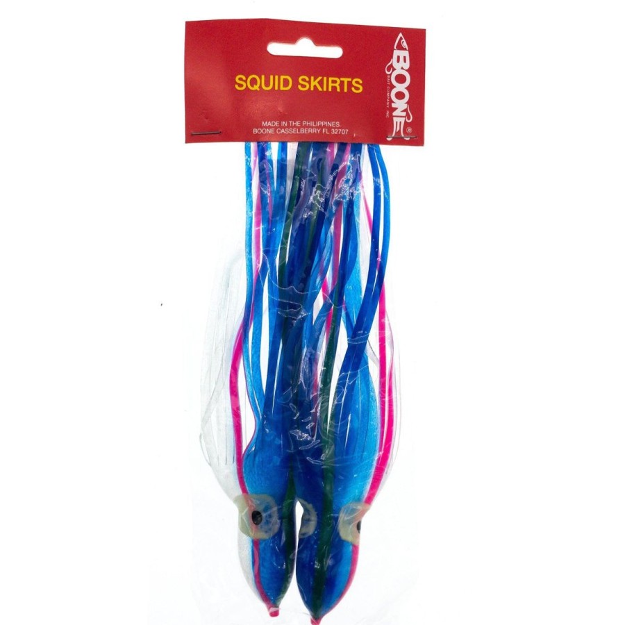 Pro Shop Boone | Boone Big Game Octopus Squid Trolling Skirts W Hand Painted Glow Eyes Qty 2