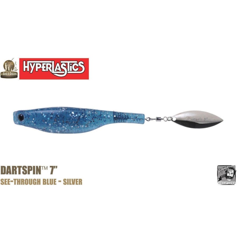 Pro Shop Hyperlastics | Hyperlastics Dartspin 7" See Through Blue 2 Pack