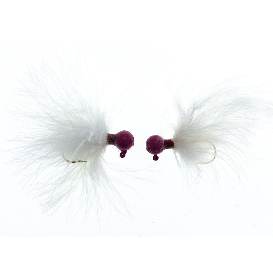 Pro Shop Better Baits | Better Baits Hand-Tied Marabou Jigs 1/4 Oz Pink/White Qty 2