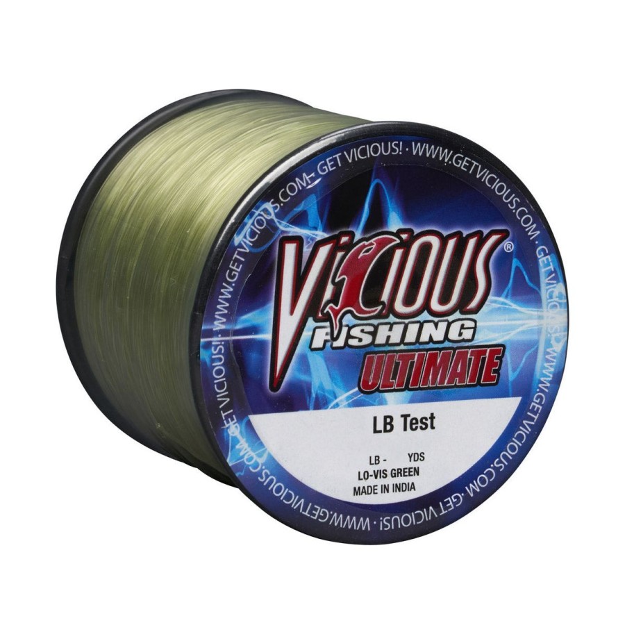 Terminal Tackle Vicious Fishing | Vicious Fishing Ultimate Mono 1/4 Lb Spool Lo-Vis Green