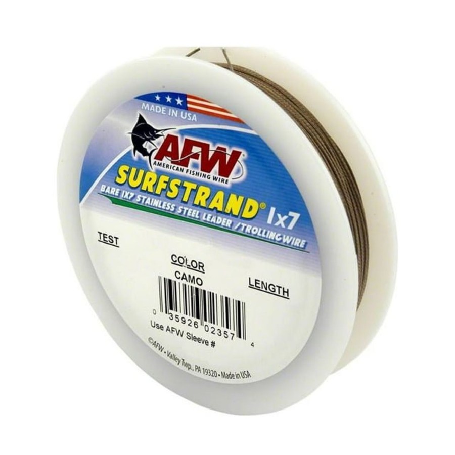 Pro Shop AFW | Afw Surfstrand Stainless Steel Leader/Trolling Wire 1 X 7 Camo