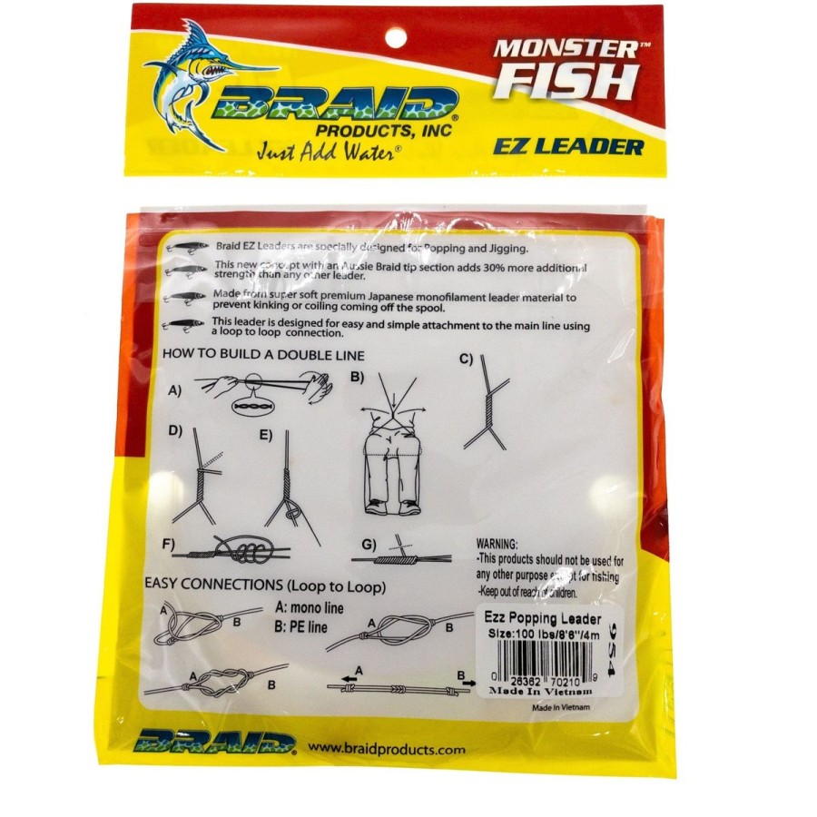 Pro Shop Braid | Braid Saltwater Ez Leader - Popping