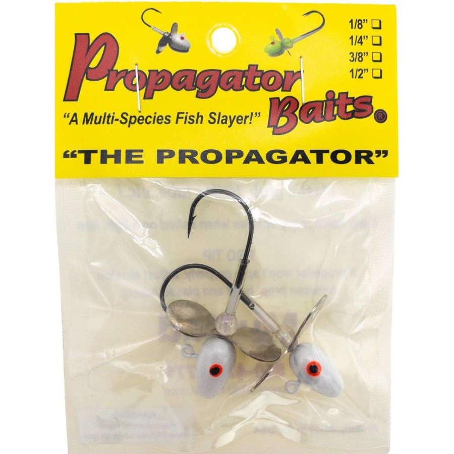 Lures Propagator Baits | Propagator Bullethead Propeller Jig 3/8 Oz. White Qty 2