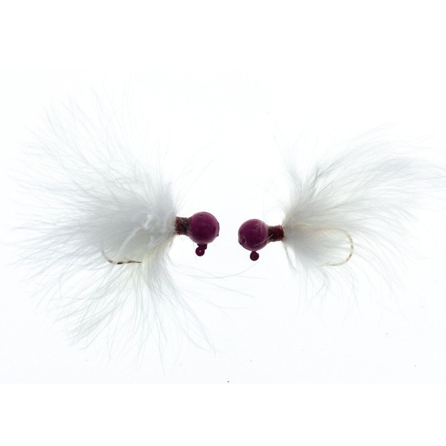 Lures Better Baits | Better Baits Hand-Tied Marabou Jigs 1/4 Oz Pink/White Qty 2