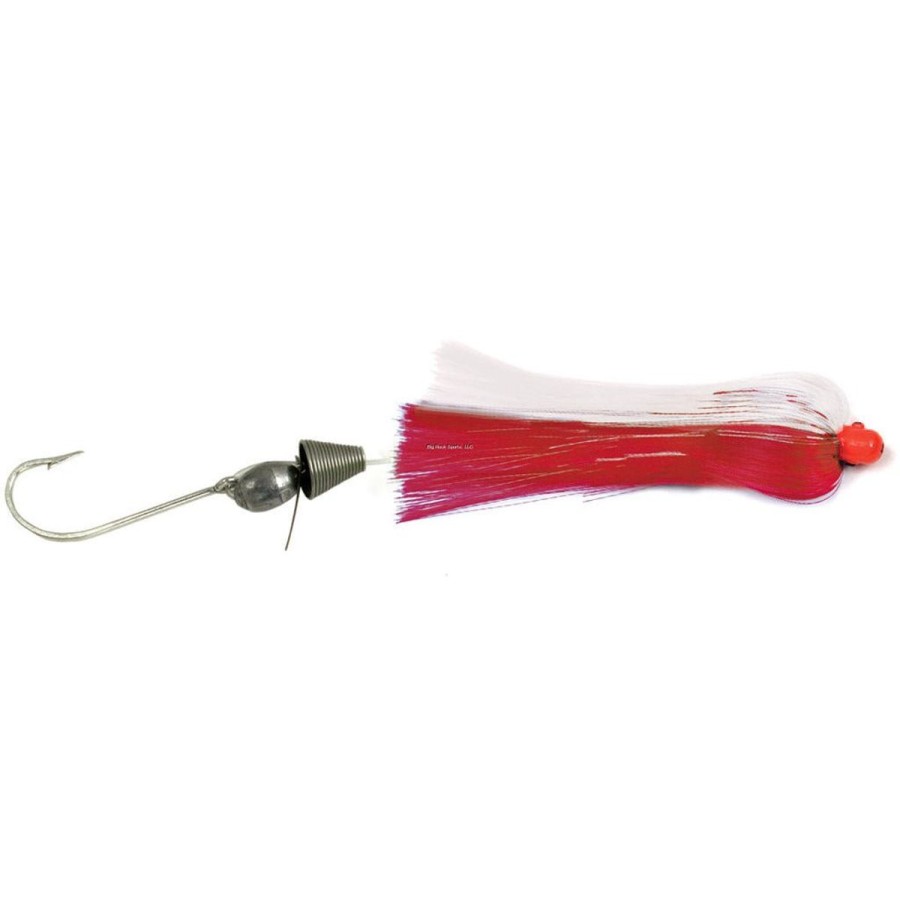 Terminal Tackle Sea Striker | Sea Striker Ballyhoo Rig 1/4 Oz Head, 1/2 Oz Egg Lead, 7/0 Hook 100 Lb Mono Red/White Qty 1