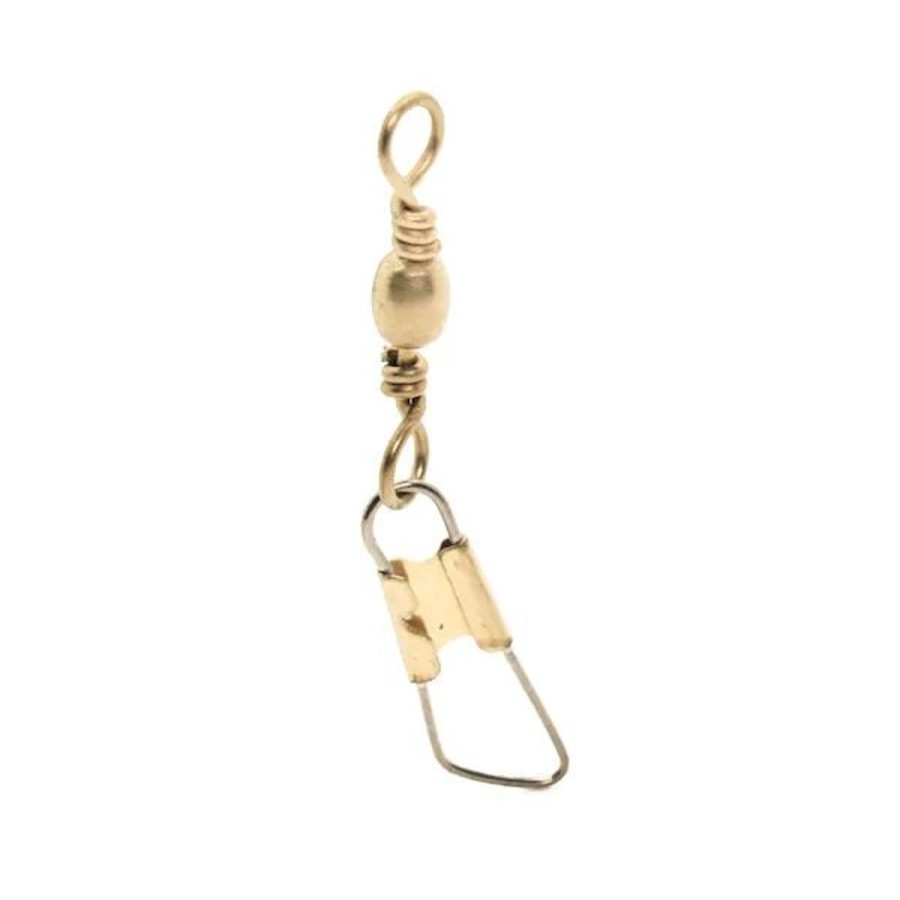 Terminal Tackle Mustad | Mustad Barrel Swivels W/ Safety Snap Brass