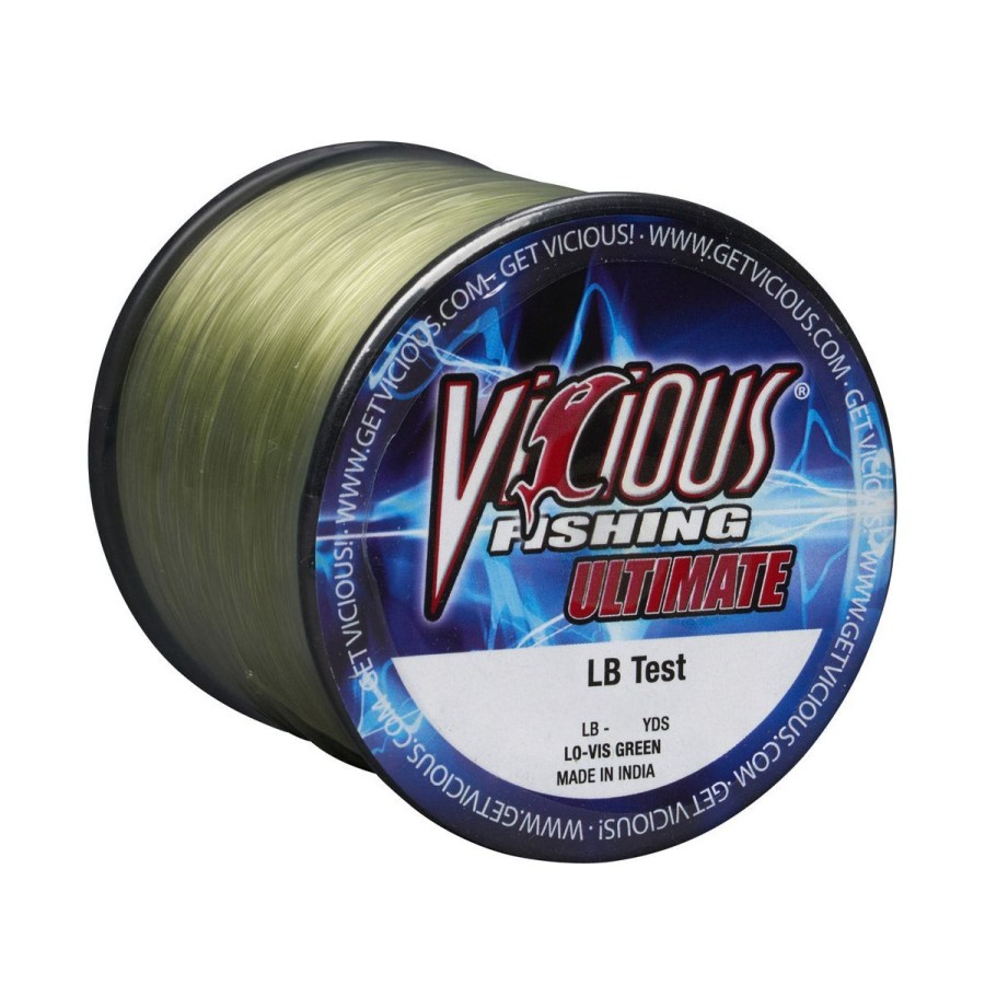 Pro Shop Vicious Fishing | Vicious Fishing Ultimate Mono 1/4 Lb Spool Lo-Vis Green