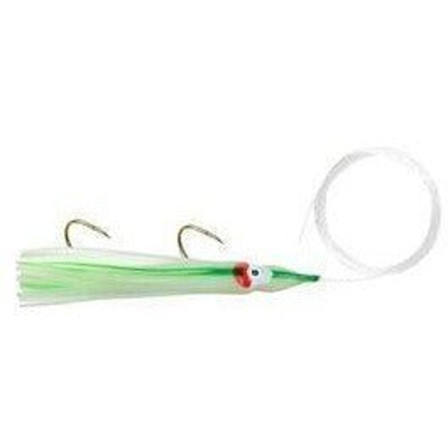 Lures Danielson | Danielson Squid Rigged Sqdr45118 4.5" Glow/Green Streak Qty 1