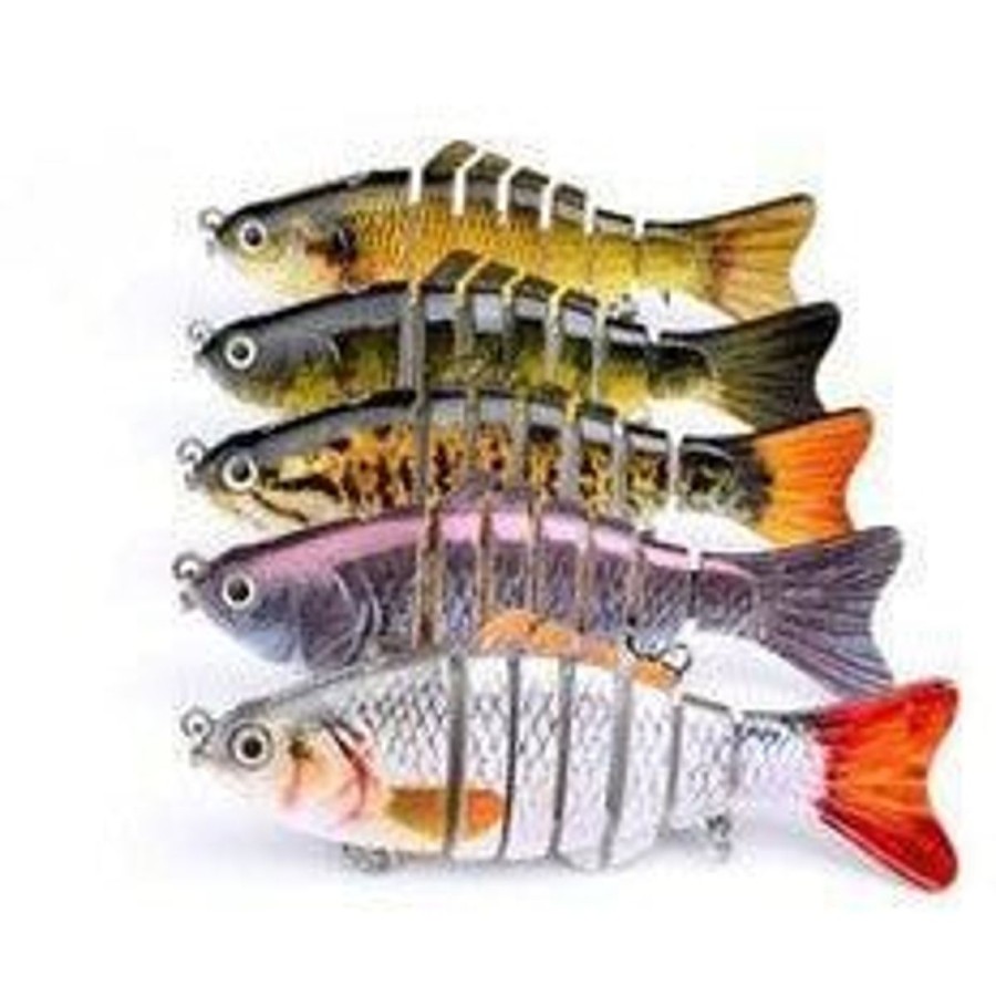 Pro Shop FAS | Fas Segmented Jointed Swimbaits 4" 3/5 Oz Multi Color Qty 5 In Plastic Box