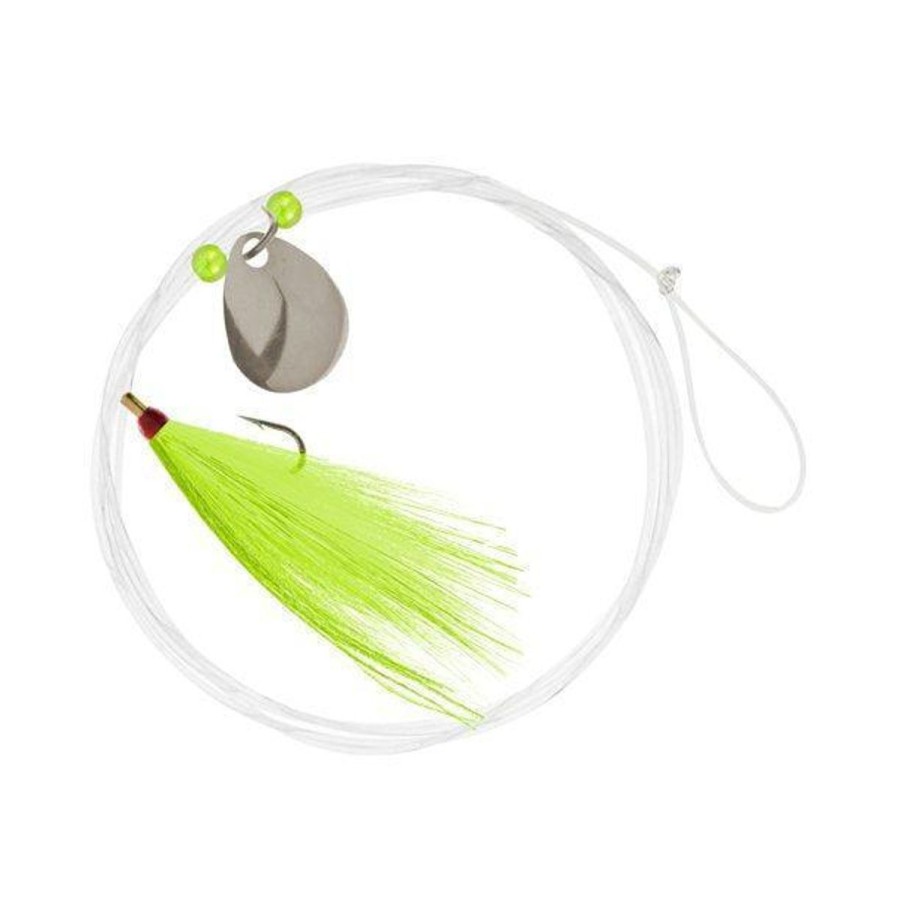 Terminal Tackle Hurricane | Hurricane Captain Rig Chartreuse/Silver 40# Mono 1/0 Hook